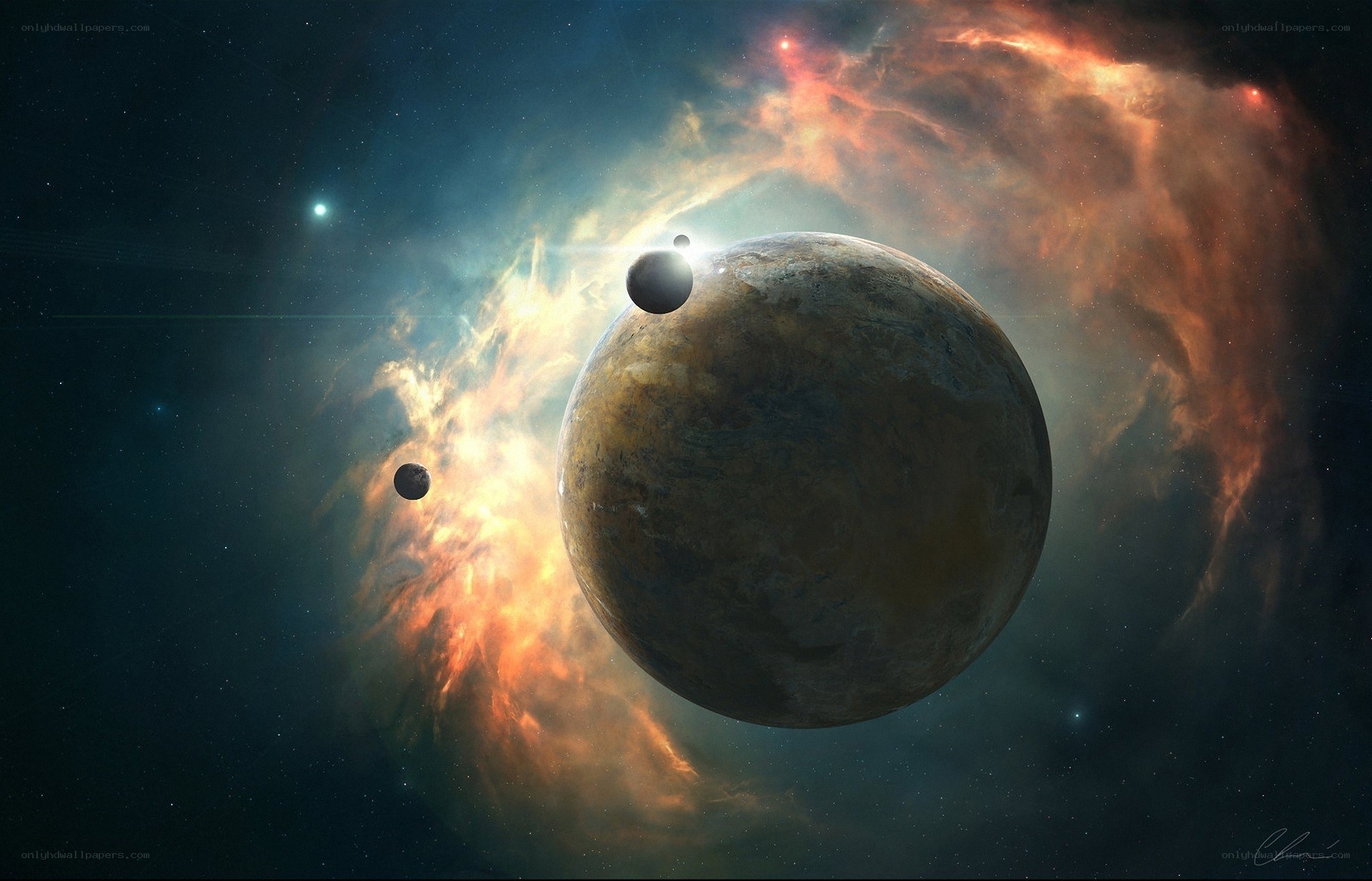 Planets in a nebula
