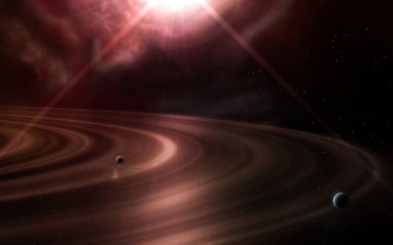 planets in a ringed system