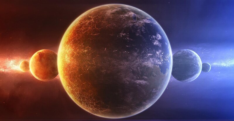 Planets in a solar system
