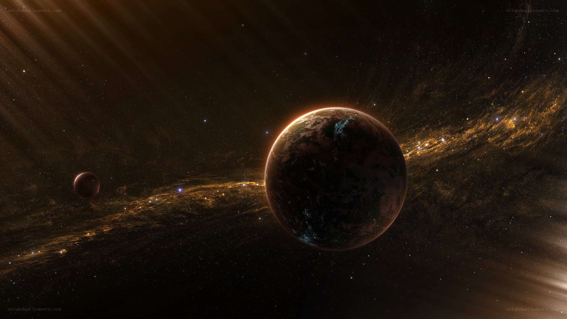 Planets in a starlit galaxy