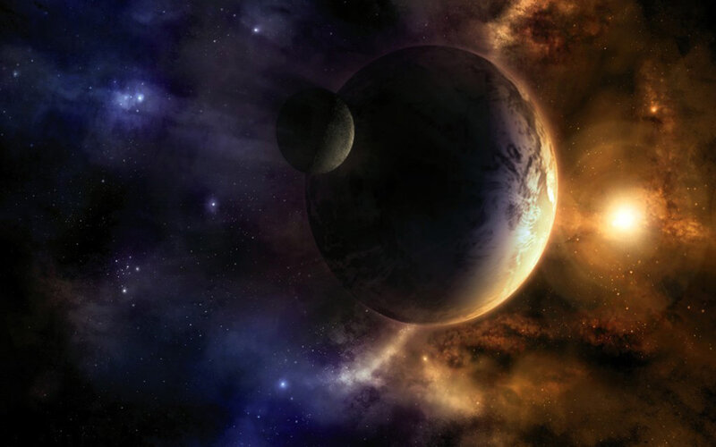 Planets in a starry nebula