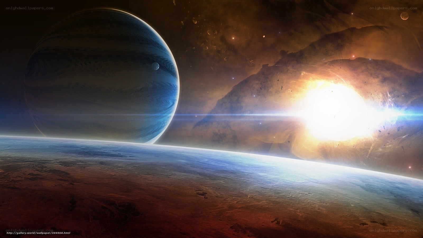 Planets in a starry sky