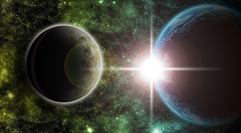 Planets in a starry sky