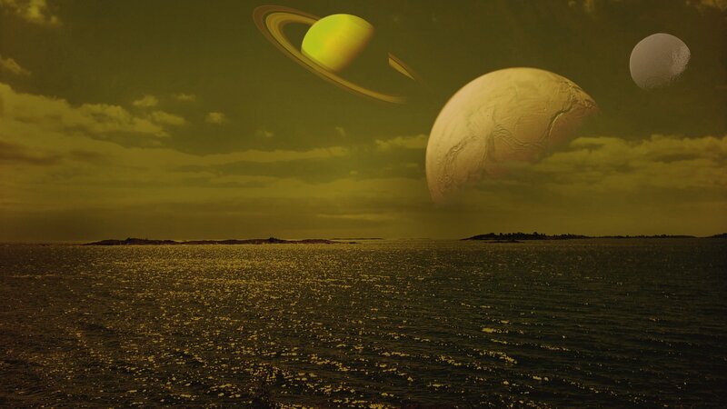 Planets in Alien Sky — Yellow