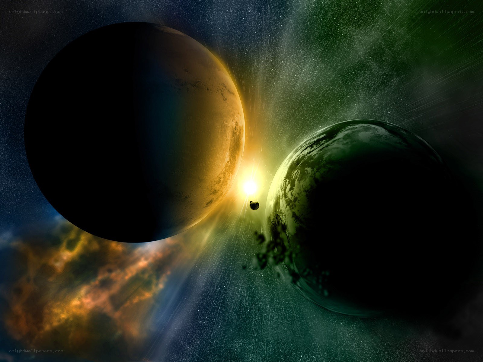 Planets in cosmic collision