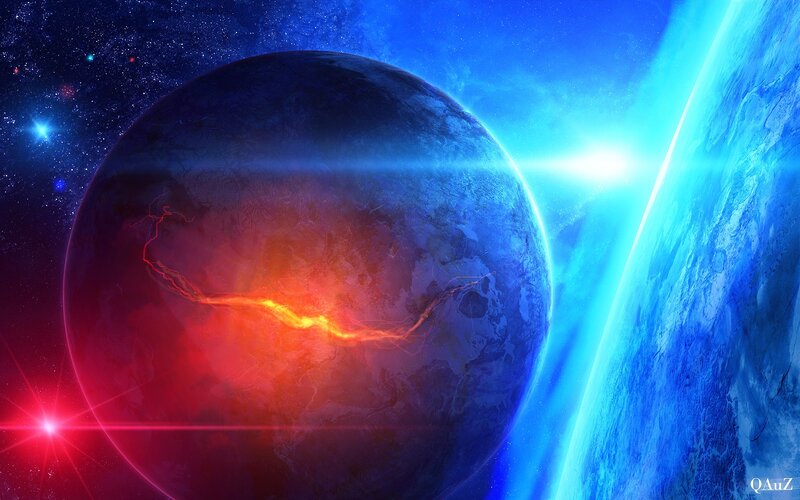 Planets in cosmic collision