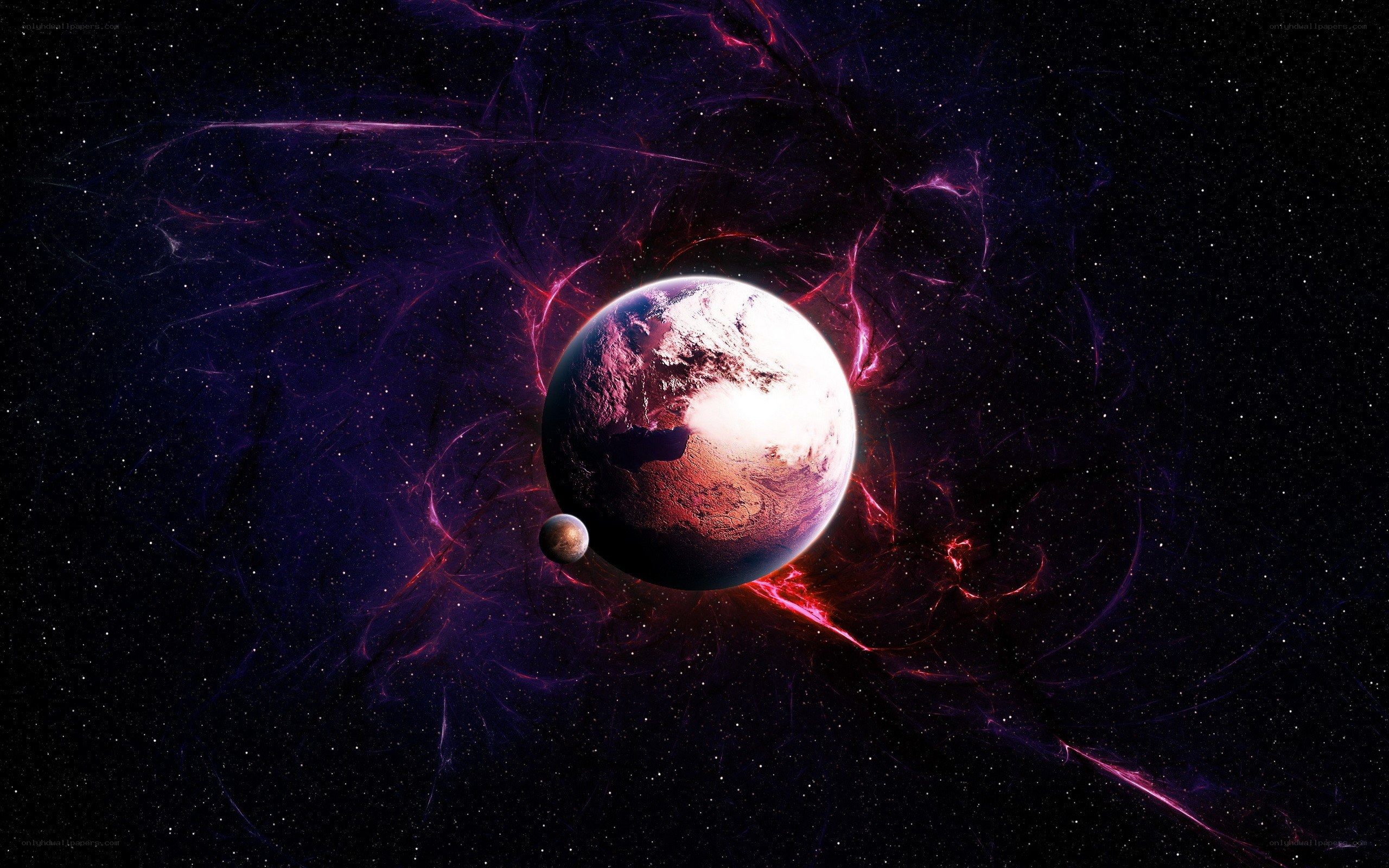 Planets in cosmic nebula