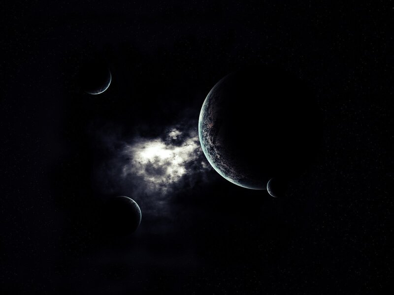 planets in deep space