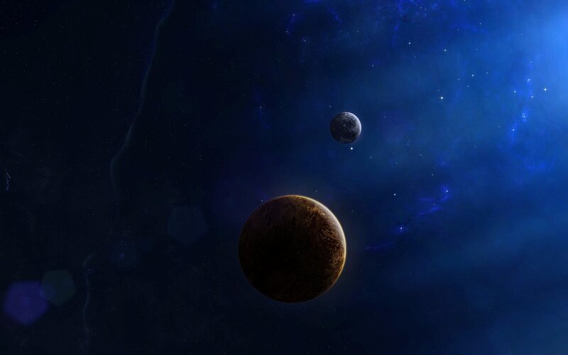planets in deep space