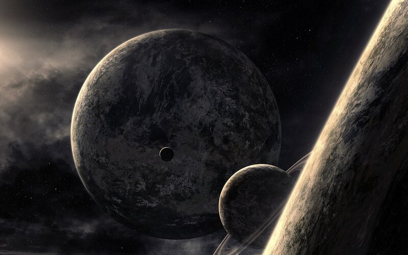 planets in deep space