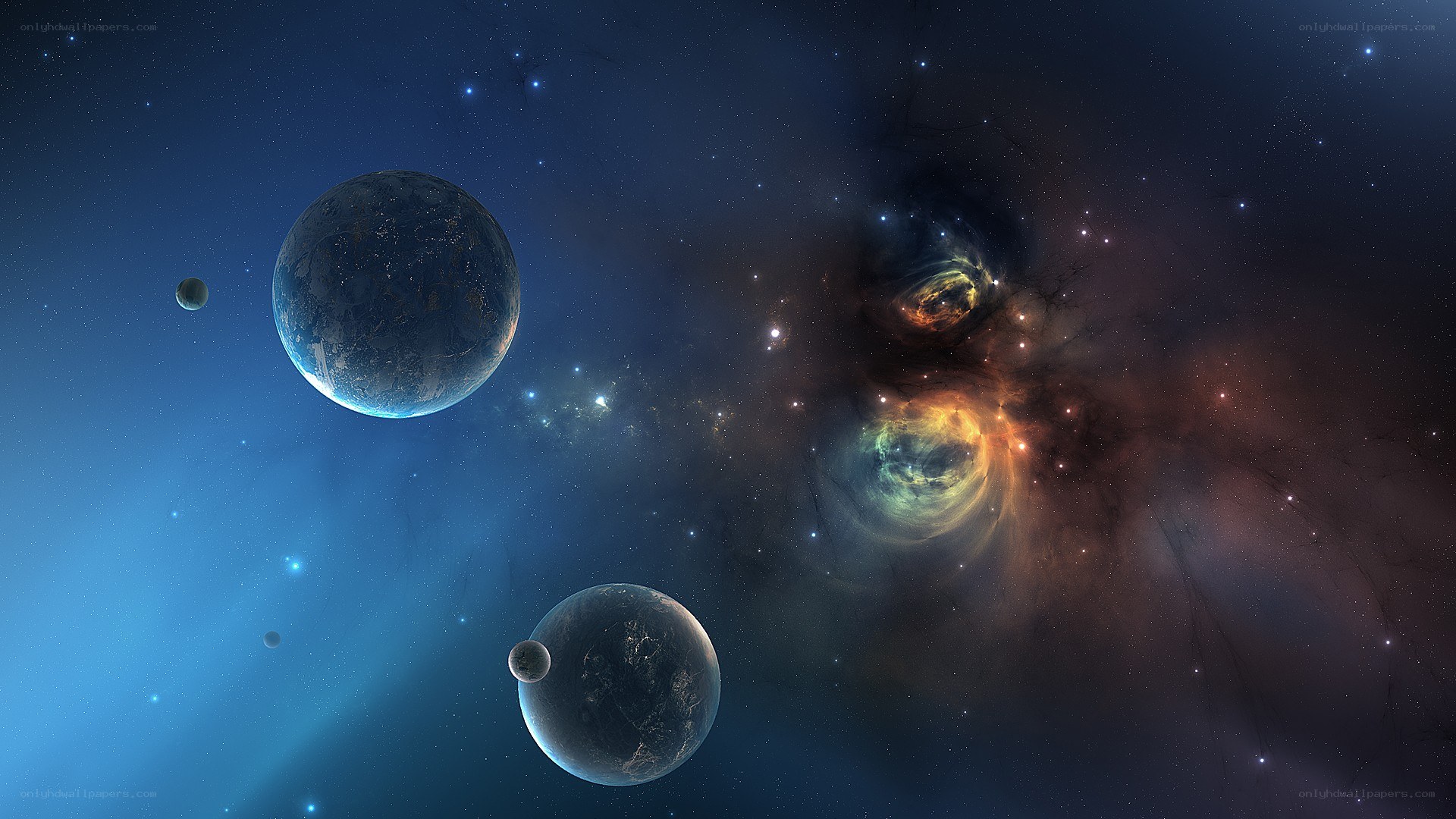 planets in deep space
