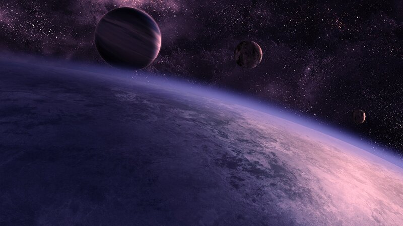 planets in deep space