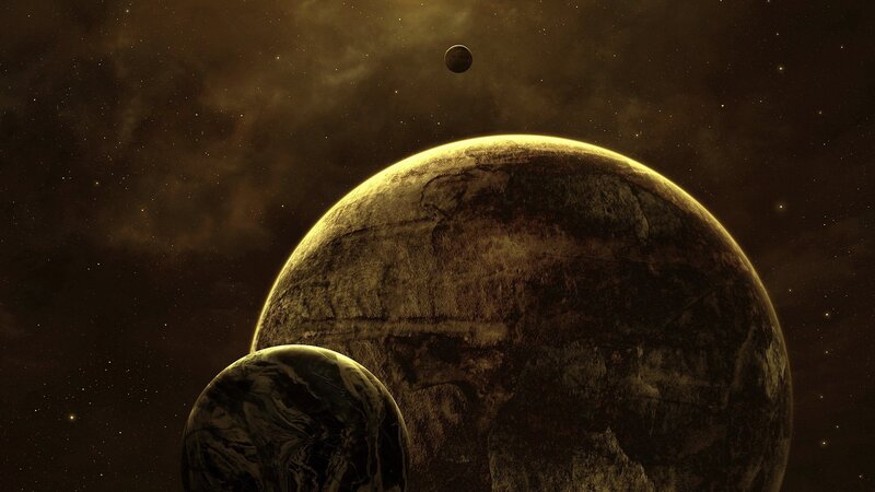 planets in deep space