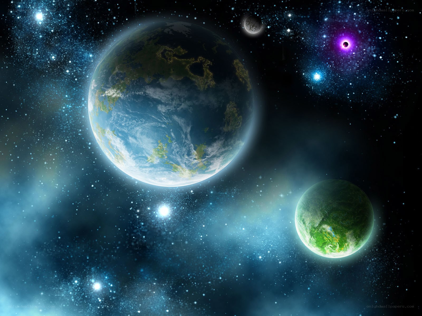 planets in deep space