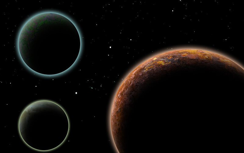 planets in deep space