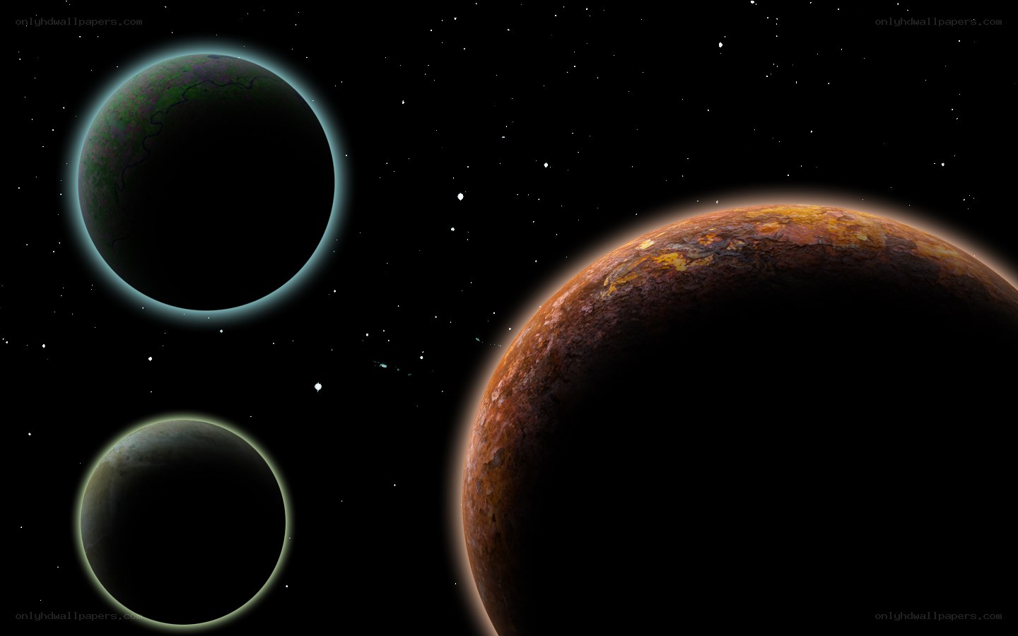 planets in deep space