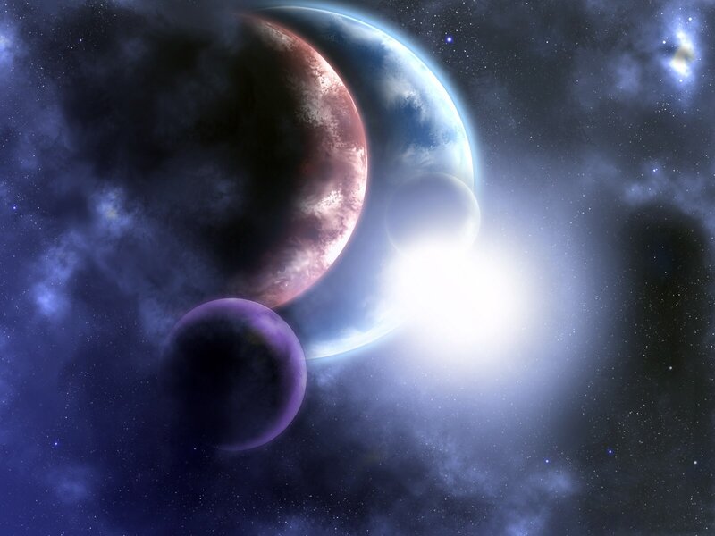 planets in deep space