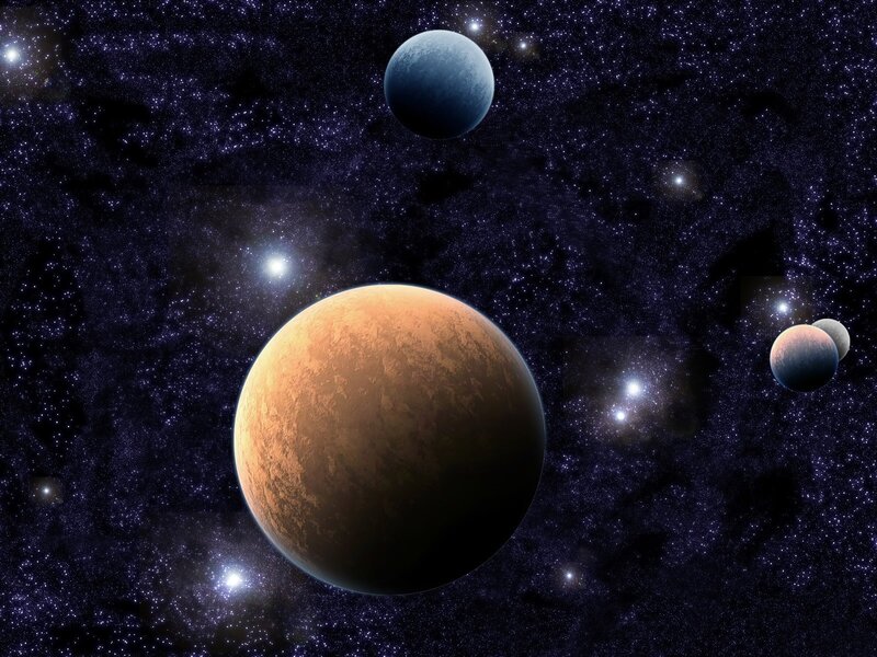 planets in deep space