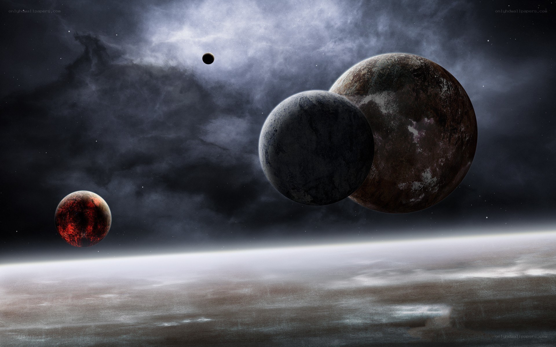planets in deep space