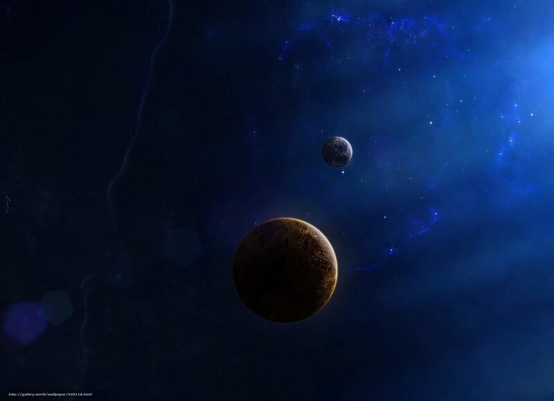 Planets in Deep Space — Blue, Cosmic