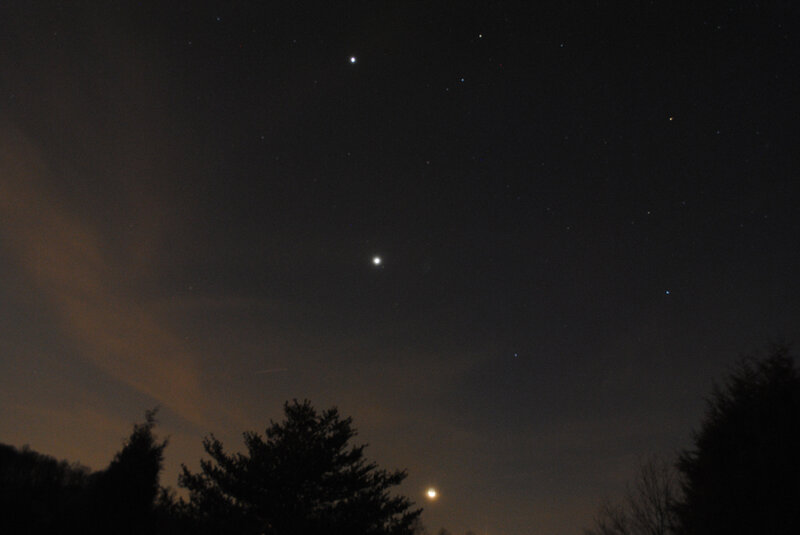 Planets in Night Sky — Black