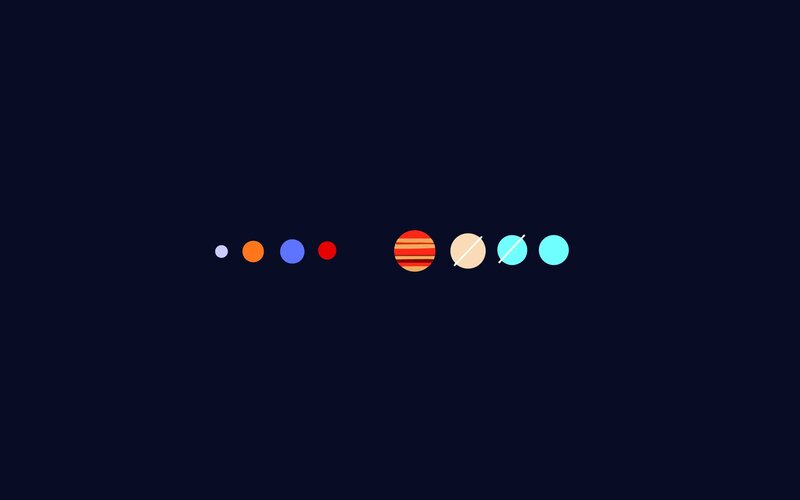 Planets in Solar System — Blue