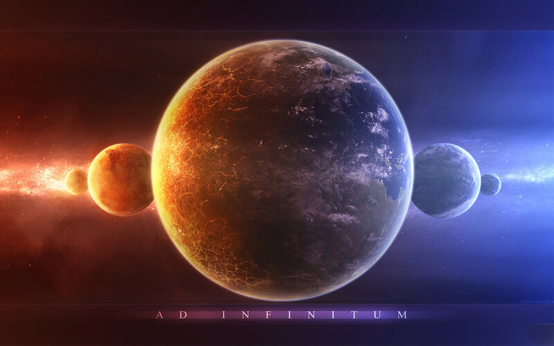 Planets in space