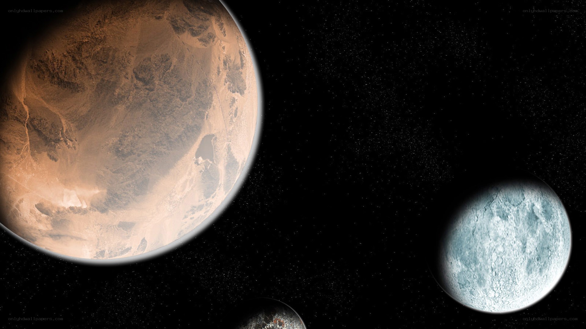 planets in space