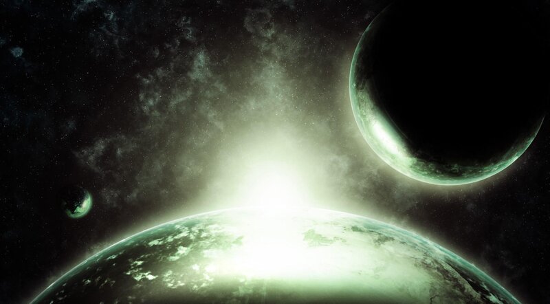planets in space