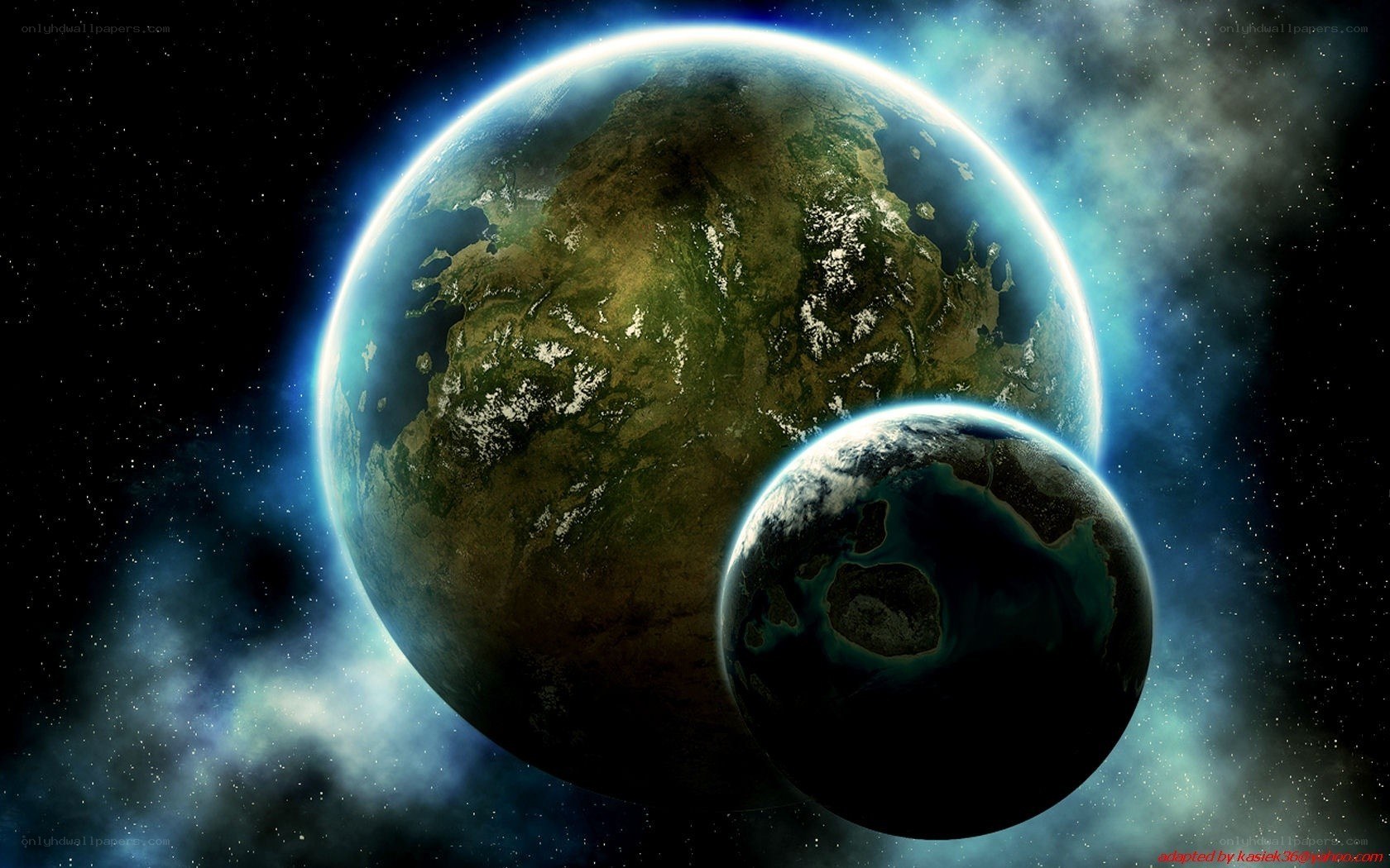 Planets in space