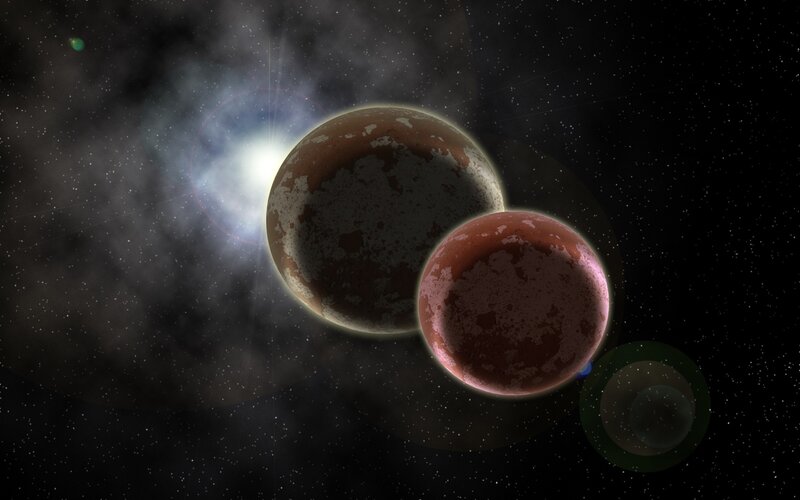 planets in space
