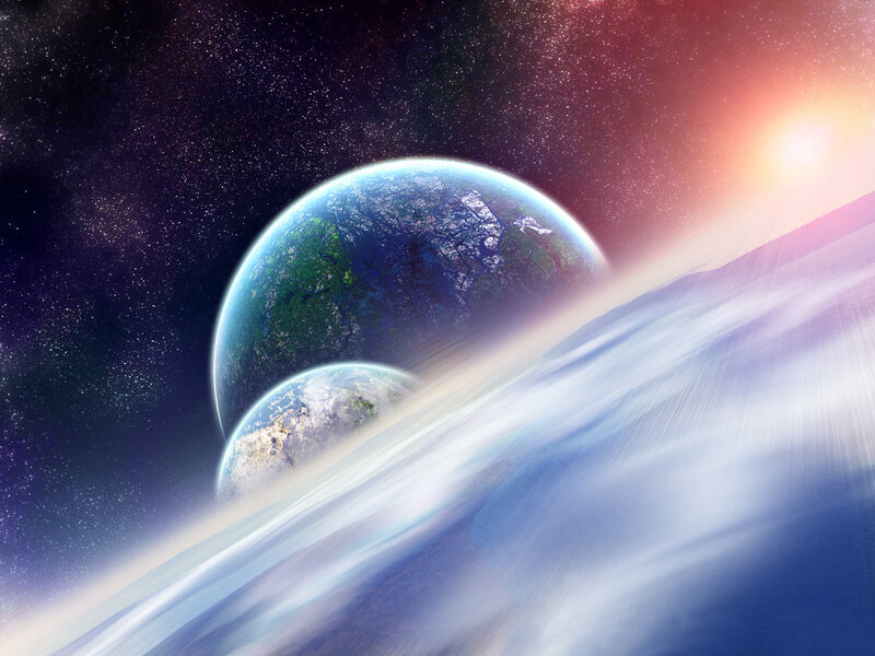 Planets in space
