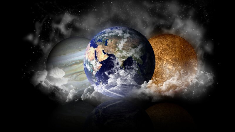 planets in space