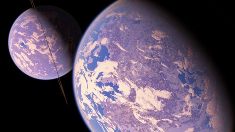 Planets in space
