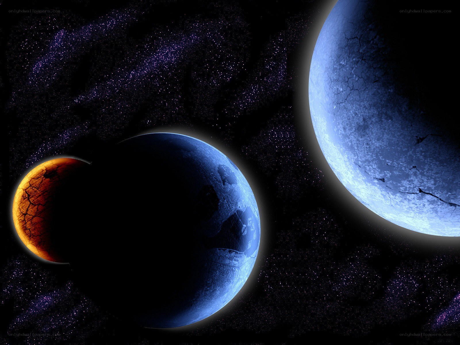 planets in space