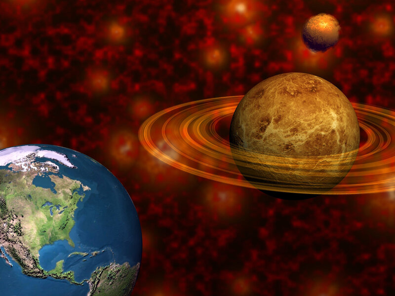Planets in space