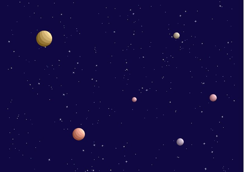 planets in space