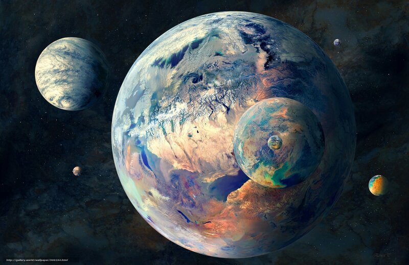 Planets in space