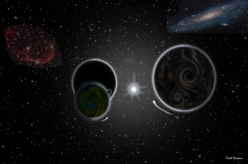 Planets in Space — Black, Cosmic, Night