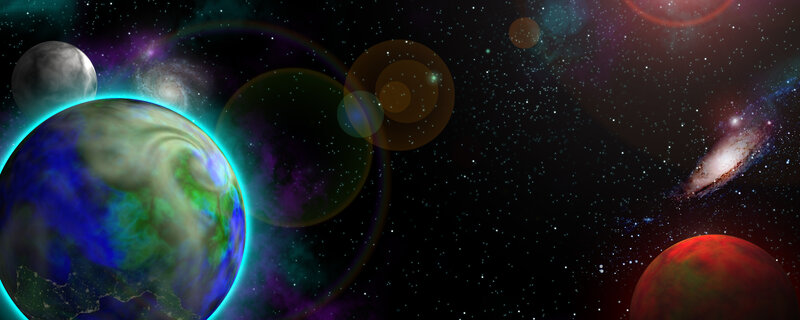 Planets in Space — Black, Cosmic