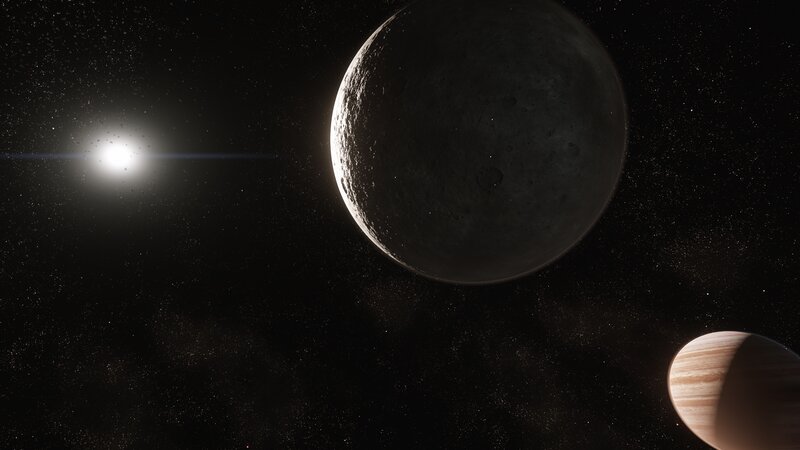 Planets in Space — Black, Dark, 3d Render