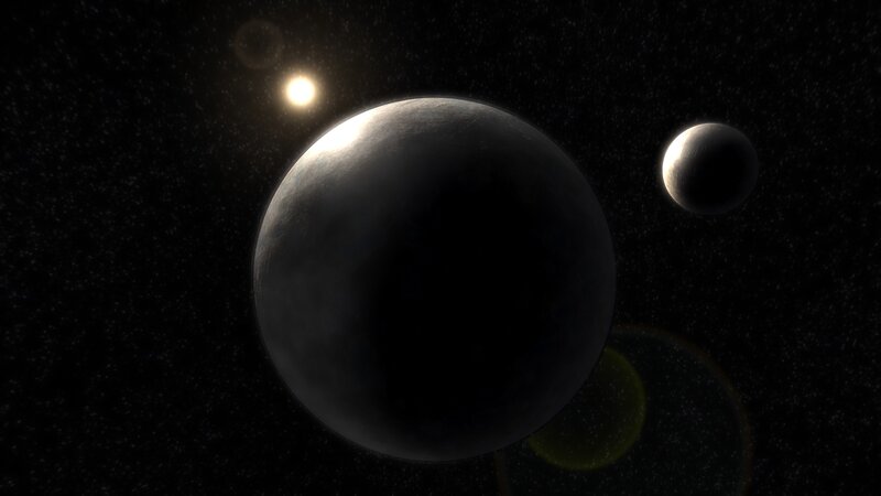 Planets in Space — Black, Dark, Night