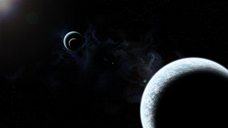 Planets in Space — Black, Planet