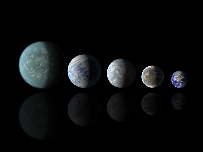 Planets in Space — Black, Serene, 3d Render
