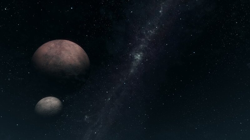 Planets in Space — Black, Serene, Night, 3d Render, Stars