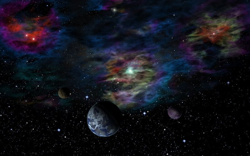 Planets in Space — Black