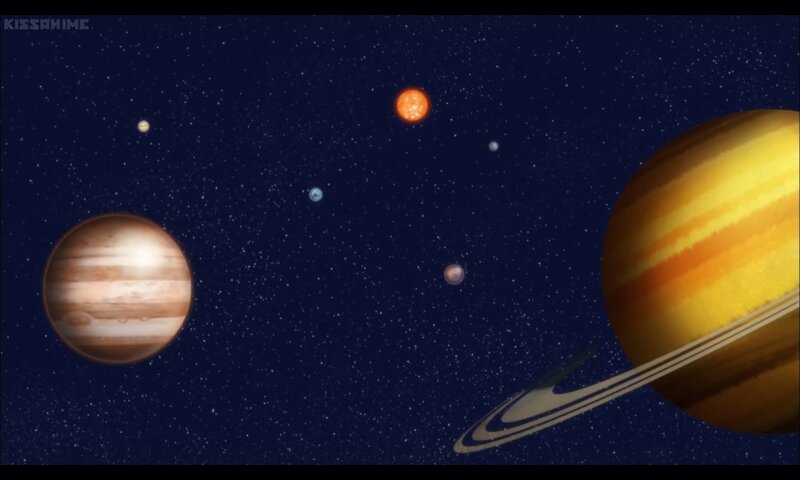 Planets in Space — Blue, Serene, Night, Anime
