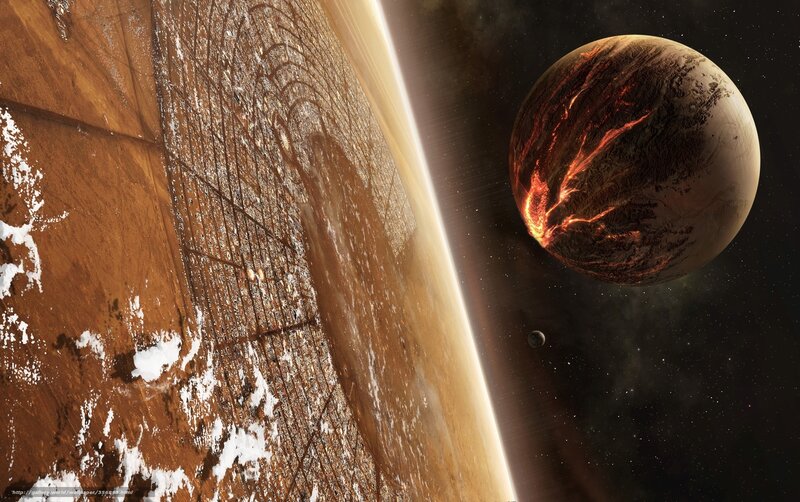 Planets in Space — Brown, Dramatic, Night