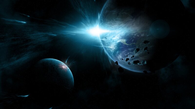Planets in Space Collision