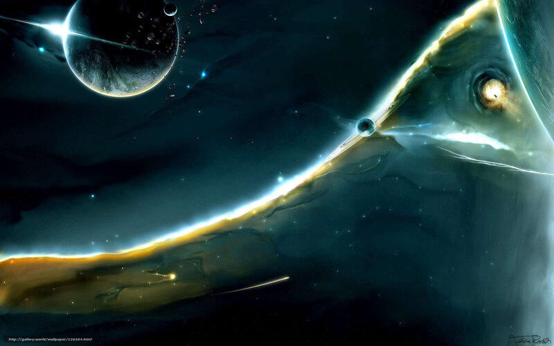 Planets in Space — Dark Blue